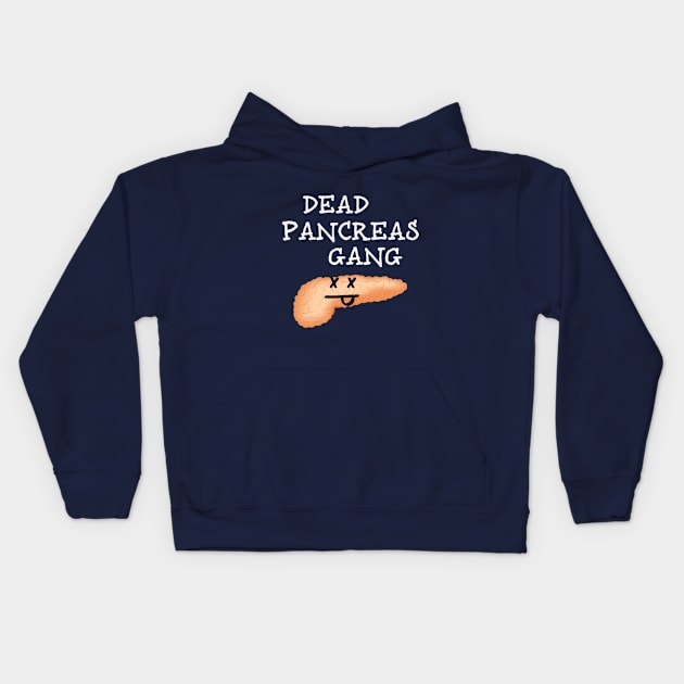 Dead Pancreas Gang #2 Kids Hoodie by TheDiabeticJourney